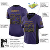 Maxcorners Custom Purple Black-Old Gold Drift Fashion Football Jersey LM2605