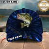 Maxcorners Fishing Neon Blue Purple Light Burst Customized Name 3D Cap