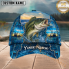 Maxcorners Fishing Ocean Sunset Scene Customized Name 3D Cap