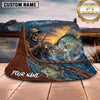 Maxcorners Fishing Lightning Storm Fishing Scene with Dramatic Effect Personalized Name 3D Bucket Hat (13 Fish Species)