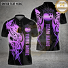 Maxcorners Dragon Bowling Shirt Golden Tribal Multioptions Personalized Name, Team Name Unisex 3D Shirt (4 Colors)