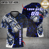 Maxcorners Volleyball Dragon Lava Fierce Graphic Multicolor Options Personalized 3D V-neck T-Shirt