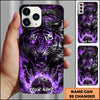 Maxcorners Tiger Fire Bowling Pins Power Strike Art Multicolor Options Personalized Name 3D Phonecase