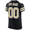 Maxcorners Custom Black Vegas Gold-White Mesh Authentic Classic Football Jersey LM2605