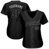 Maxcorners Custom Black Black-Gray Authentic Baseball Jersey LM2605