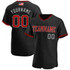 Maxcorners Custom Black Red-Gray Authentic American Flag Fashion Baseball Jersey LM2605
