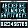 Maxcorners Custom Black White-Teal Mesh Authentic Football Jersey LM2605