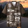 Maxcorners Personalized Route 66 100 Years Classic Car Hawaiian Shirt - Custom Photo Car Aloha Shirts