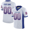 Maxcorners Custom White Royal-Red Drift Fashion Football Jersey LM2605
