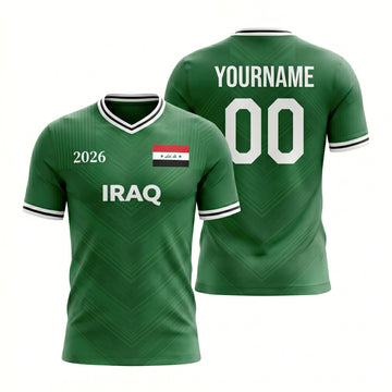 Maxcorners Iraq Football Supporter Personalized 3D Jersey Custom Soccer Lover Shirt
