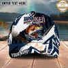 Maxcorners Fishing Patriotic Freedom Graphic Multi Options Personalized Name 3D Cap (11 Fish Species)