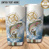 Maxcorners Fishing Tumbler Nautical Compass Splash Design Personalized Name Tumbler (13 Species)