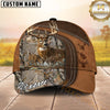 Maxcorners Hunting Deer Brown Camo Multiple Options Personalized Name 3D Cap