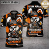 Maxcorners Pickleball Polo Hip Hop Rabbit Mascot Multiple Options Personalized Name, Team Name 3D Shirt