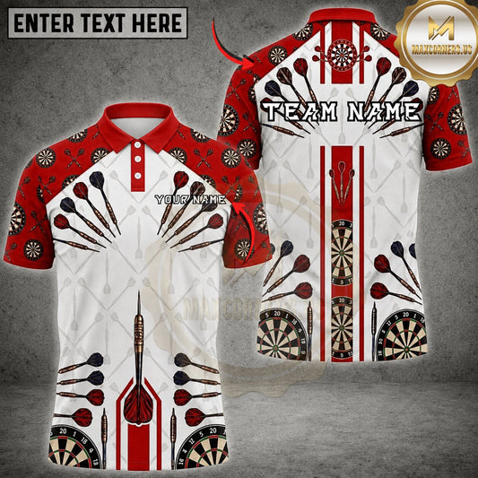Maxcorners Darts Precision Arrow Geometric Pattern Multiple Options Personalized Name, Team Name 3D Shirt