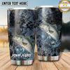 Maxcorners Fishing Tumbler Gray Smoke Scale Texture Design Personalized Name Tumbler (13 Species)