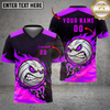 Maxcorners Volleyball Fireball Angry Cartoon Graphic Multicolor Options Personalized 3D V-neck T-Shirt