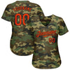 Maxcorners Custom Camo Orange-Black Authentic Salute To Service Baseball Jersey LM2605