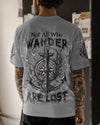 Maxcorners Not All Who Wander Are Lost Anchor Compass All Over Print LM1501