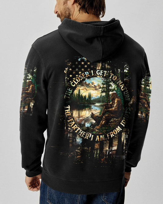 Maxcorners The Closer I Get To Nature Bigfoot Fishing All Over Print LM2101