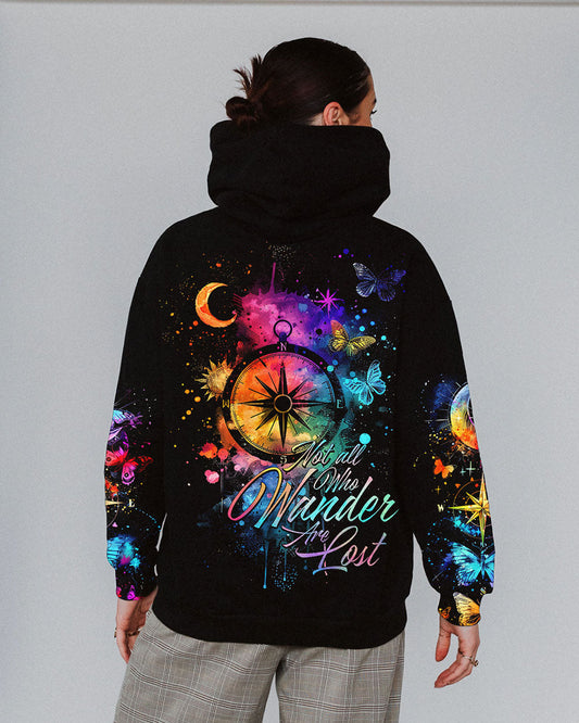 Maxcorners Not All Who Wander Are Lost Compass All Over Print LM2101