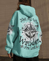 Maxcorners Not All Who Wander Are Lost Compass All Over Print LM2101