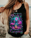 Maxcorners My Broom Broke So Now Flamingo Halloween Camping All Over Print LM2101