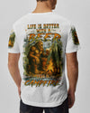 Maxcorners Life Is Better With A Beer And A Campfire Bigfoot All Over Print LM1601