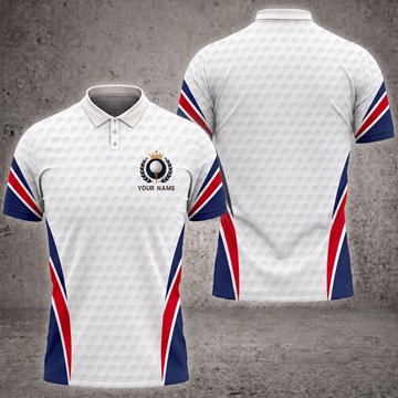 Maxcorners Royal Fairway Legacy 3D Golf Personalized Name Polo