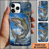 Maxcorners Fishing Blue Ocean Wave Hook Customized Name 3D Cap