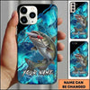 Maxcorners Fishing Black Teal Marble Lure Customized Name 3D Cap
