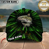 Maxcorners Fishing Neon Green Energy Burst Customized Name 3D Cap