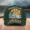 Maxcorners Fishing Green Faith Quote Water Splash 3D Cap (12 Fish Species)