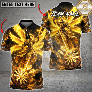 Maxcorners Dart Shirt Celestial Angel Warrior Multiple Options Personalized Name, Team Name 3D Shirt