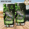 Maxcorners Fishing Tumbler Neon Green Energy Swirl Design Personalized Name Tumbler (13 Species)