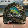Maxcorners Fishing Camouflage Water Splash Personalized 3D Cap (12 Fish Species)