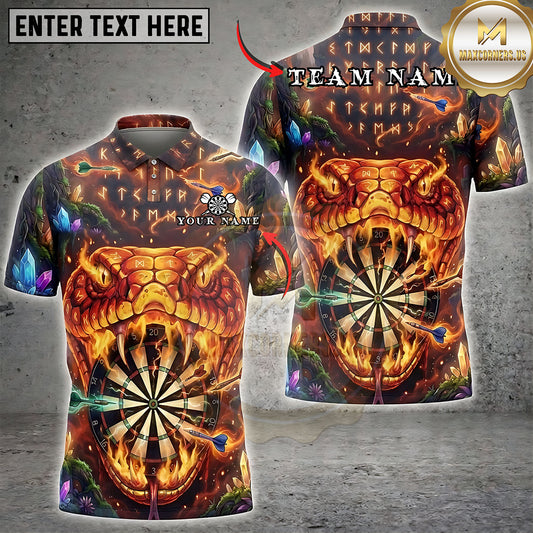 Maxcorners Darts Monster Fangs Graffiti Dartboard Multiple Options Personalized Name, Team Name 3D Shirt