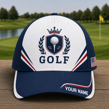 Maxcorners Liberty Crest 3D Golf Personalized Name Cap