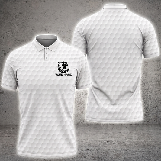 Maxcorners 3D Classic Golf Personalized Name Polo Shirts