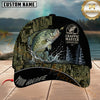 Maxcorners Fishing Black Bark Camouflage Customized Name 3D Cap