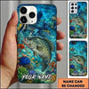 Maxcorners Fishing Vibrant Aqua Coral Reef Customized Name 3D Cap