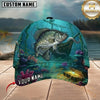 Maxcorners Fishing Ocean Treasure Reef Customized Name 3D Cap