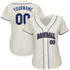 Maxcorners Custom Cream Royal-Gold Classic Authentic Baseball Jersey LM2605