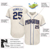 Maxcorners Custom Cream Royal-Gold Classic Authentic Baseball Jersey LM2605
