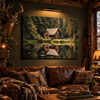 Maxcorners Hunting Cabin Canvas Wall Art