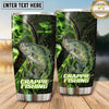 Maxcorners Fishing Tumbler Neon Green Energy Swirl Design Personalized Name Tumbler (13 Species)