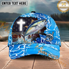 Maxcorners Fishing Christian Outdoorsman American Custom Name Personalized Cap (11 Fish Species)