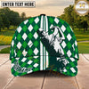 Maxcorners Golf Argyle Pattern Golfer Silhouette Personalized Name 3D Classic Cap