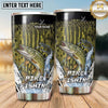 Maxcorners Fishing Tumbler Black Olive Tactical Splash Design Personalized Name Tumbler (13 Species)