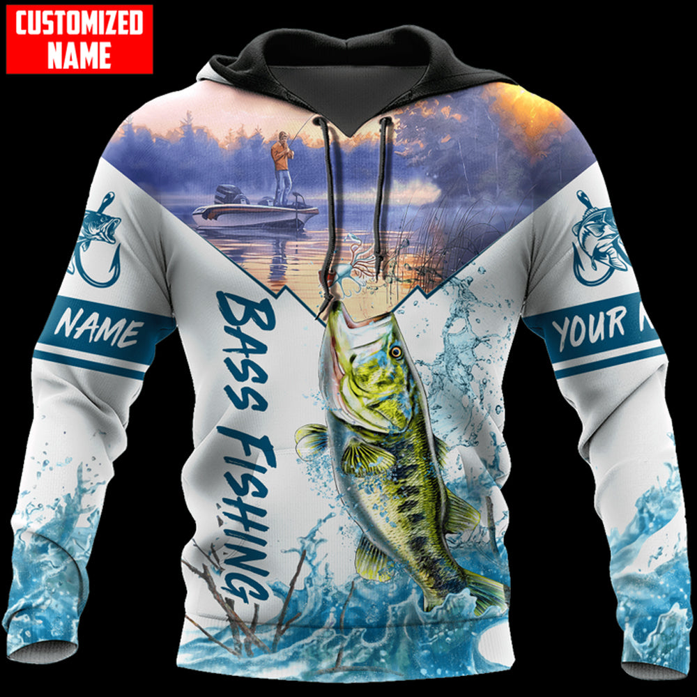 Maxcorners Bass Fishing Master Personalized Name 3D Shirts